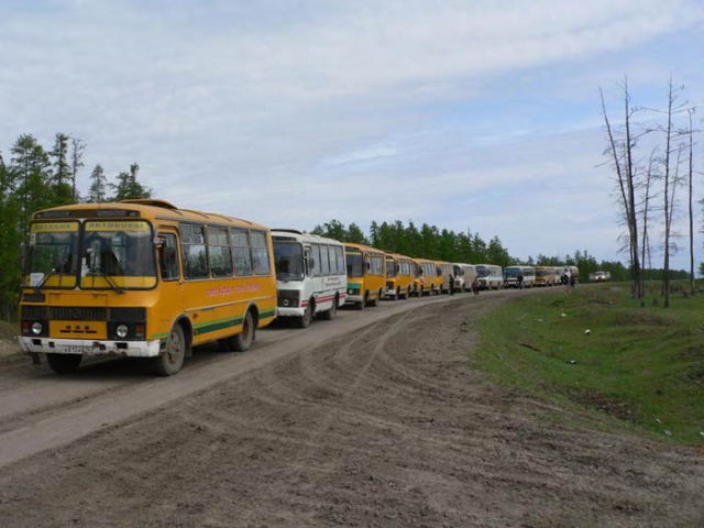Как организуется перевозка колонной автобусов
